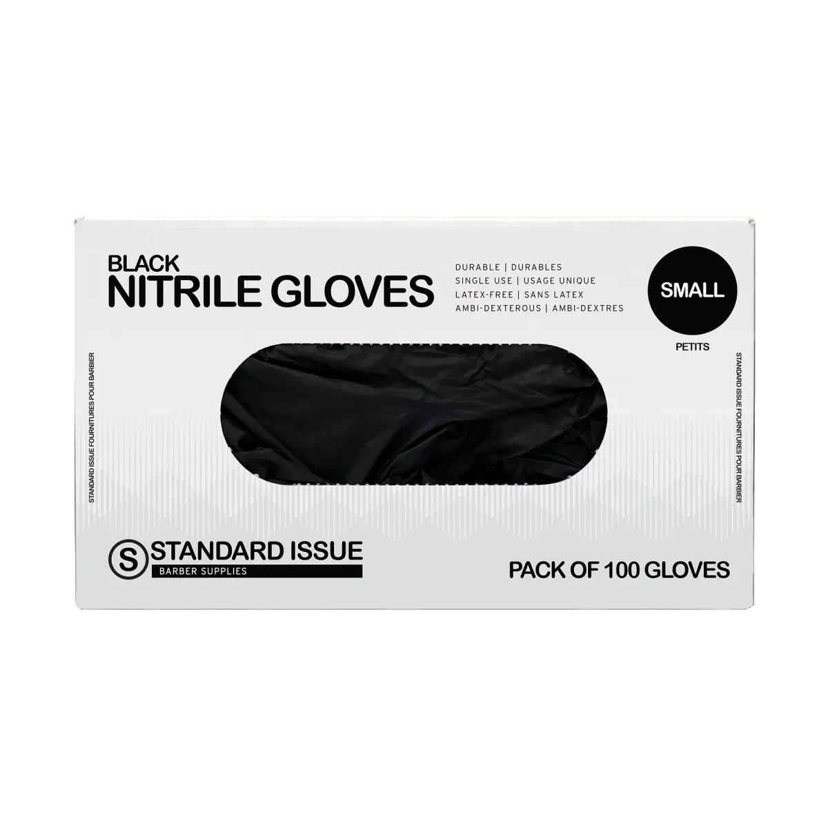 Standard Issue - Black Nitrile Gloves S - Czarne rękawiczki nitrylowe S 100szt.