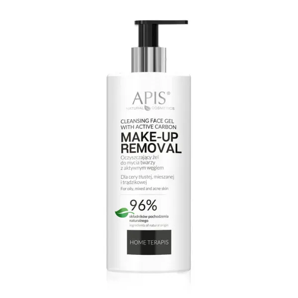 Apis - Oczyszczający żel do mycia twarzy z aktywnym węglem 300ml