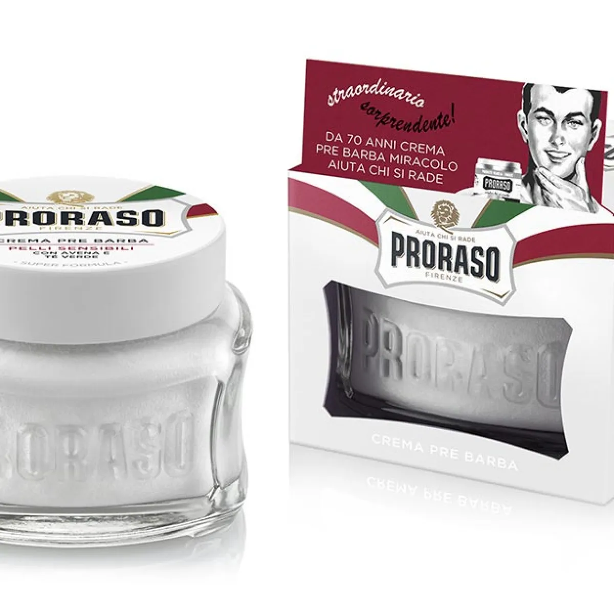 Proraso - Sensitive, linia Biała - Toccasana Vintage Selection, Zestaw do golenia, na prezent w metalowej puszce