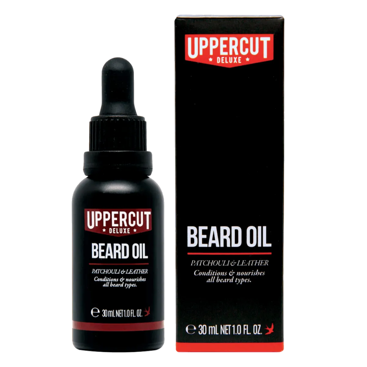 Uppercut Deluxe - Beard Oil - Olejek do brody 30ml ZESTAW 12+2