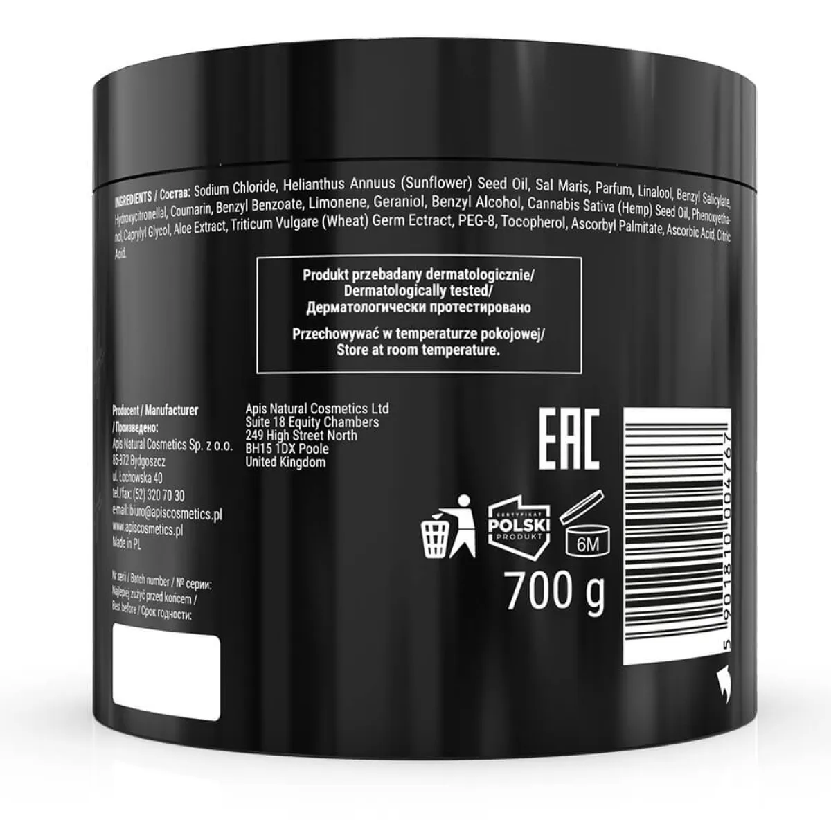 Apis - Good Life - Oczyszczający peeling do ciała dłoni i stóp 700g