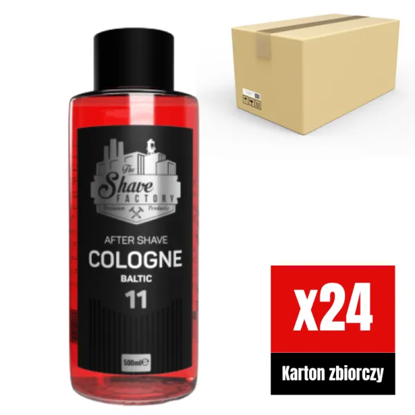 The Shave Factory - Baltic 11 After Shave Cologne - Perfumowana Woda Kolońska po Goleniu KARTON 24x500ml GLASS