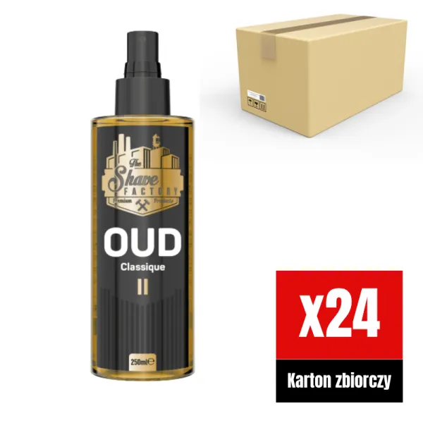 The Shave Factory - OUD II Classique After Shave Cologne - Perfumowana Woda po Goleniu KARTON 24x250ml