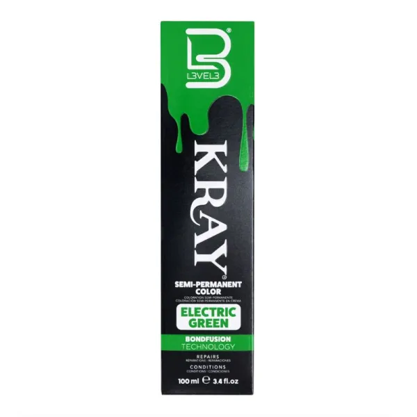 L3VEL3 / LV3 - Kray Color Electric Green - Półtrwała farba w kolorze zielonym 100ml
