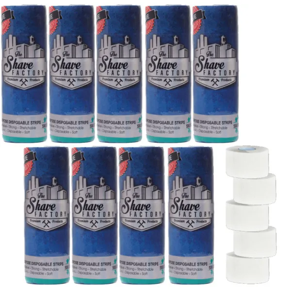 The Shave Factory - Premium Neck Strip - Kryza, paczka kołnierzyki fryzjerskie w białym kolorze PAKIET 10x 500szt.