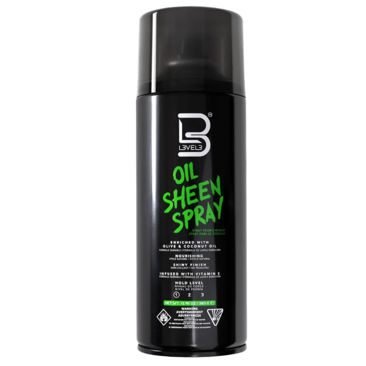 L3VEL3 - Oil Sheen - lekki spray nabłyszczający do stylizacji włosów 383g