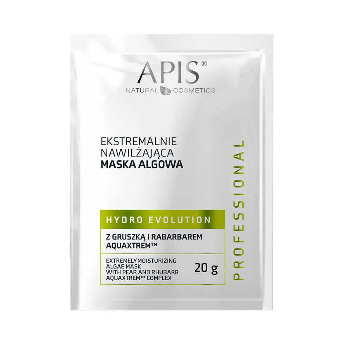 Apis - Hydro Evolution - Ekstremalnie nawilżająca maska do twarzy, algowa z gruszką i rabarbarem 20g
