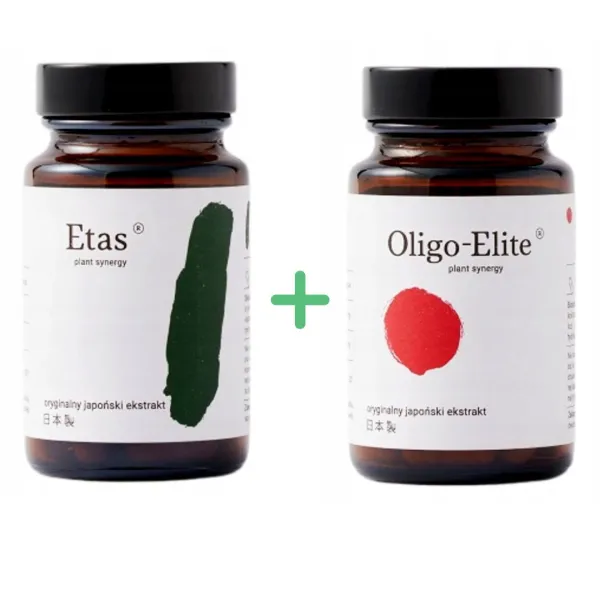 Kogen - Oligo-Elite + Etas - Zestaw na stres, dobry sen i Anti-Aging - 30+60 kapsułek
