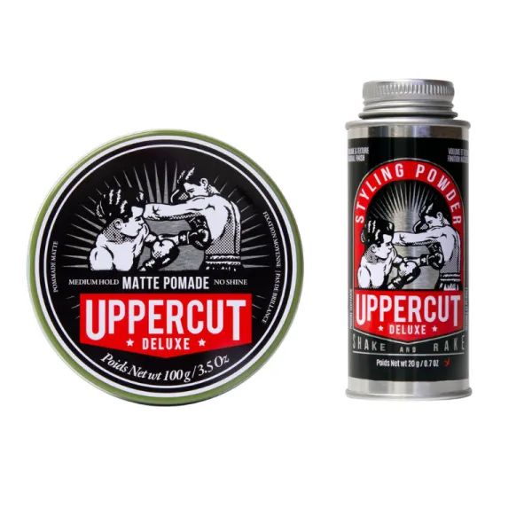 Uppercut Deluxe - Matte Pomade 100g + Hair Powder 20g - Zestaw