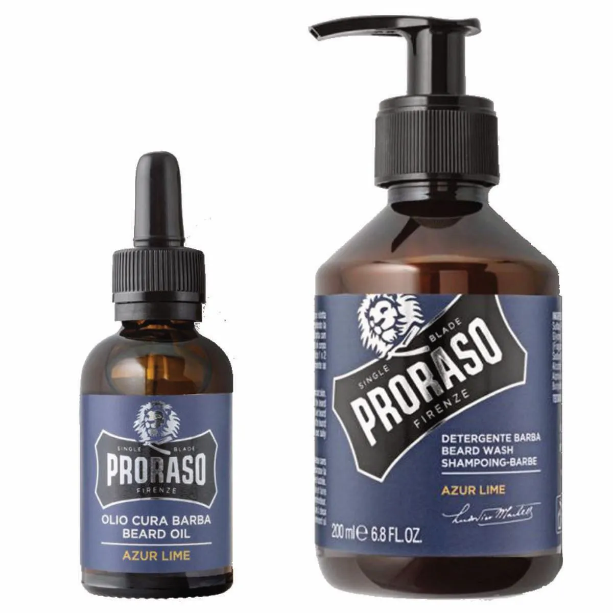 Proraso - Azur Lime - Szampon i olejek do brody - Zestaw