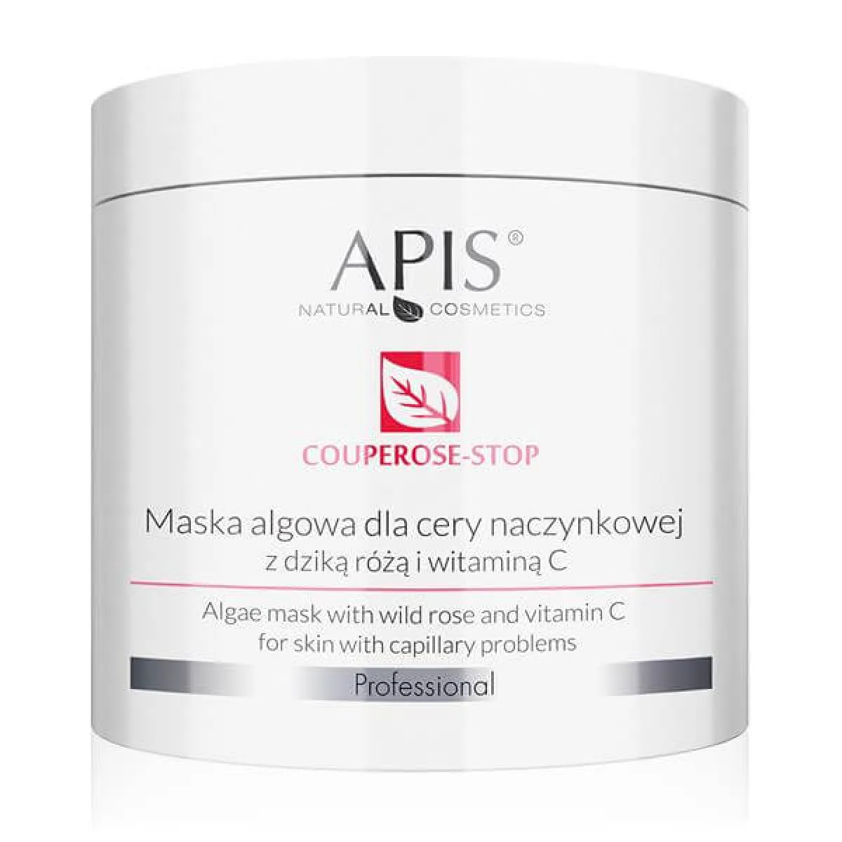 Apis - Couperose - Stop - maska algowa dla cery naczynkowej z dziką różą i witaminą C 200g