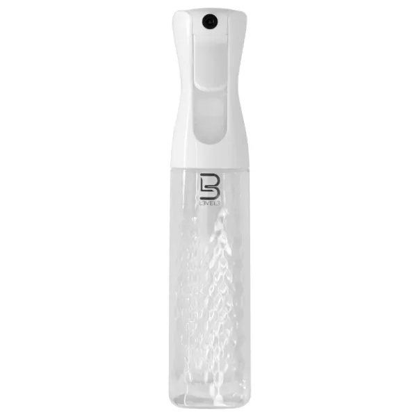 L3VEL3 / LV3 - Spray Bottle Clear - Biały/Bezbarwny Spray fryzjerski rozpylacz do wody 300ml
