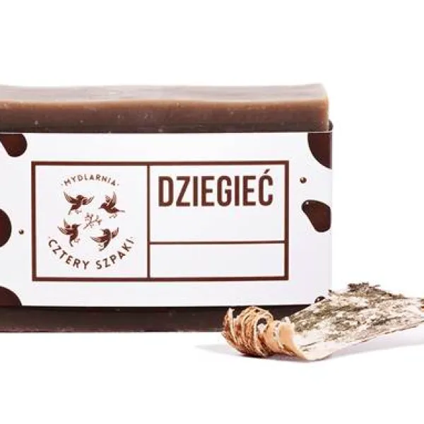 Cztery Szpaki - Dziegciowe - Naturalne mydło w kostce na problemy skórne 110g