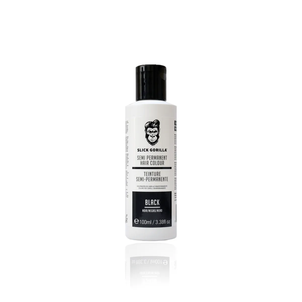 Slick Gorilla - Semi Permanent Hair Colour, Black - Męska farba w czarnym kolorze do włosów rozjaśnianych 100ml
