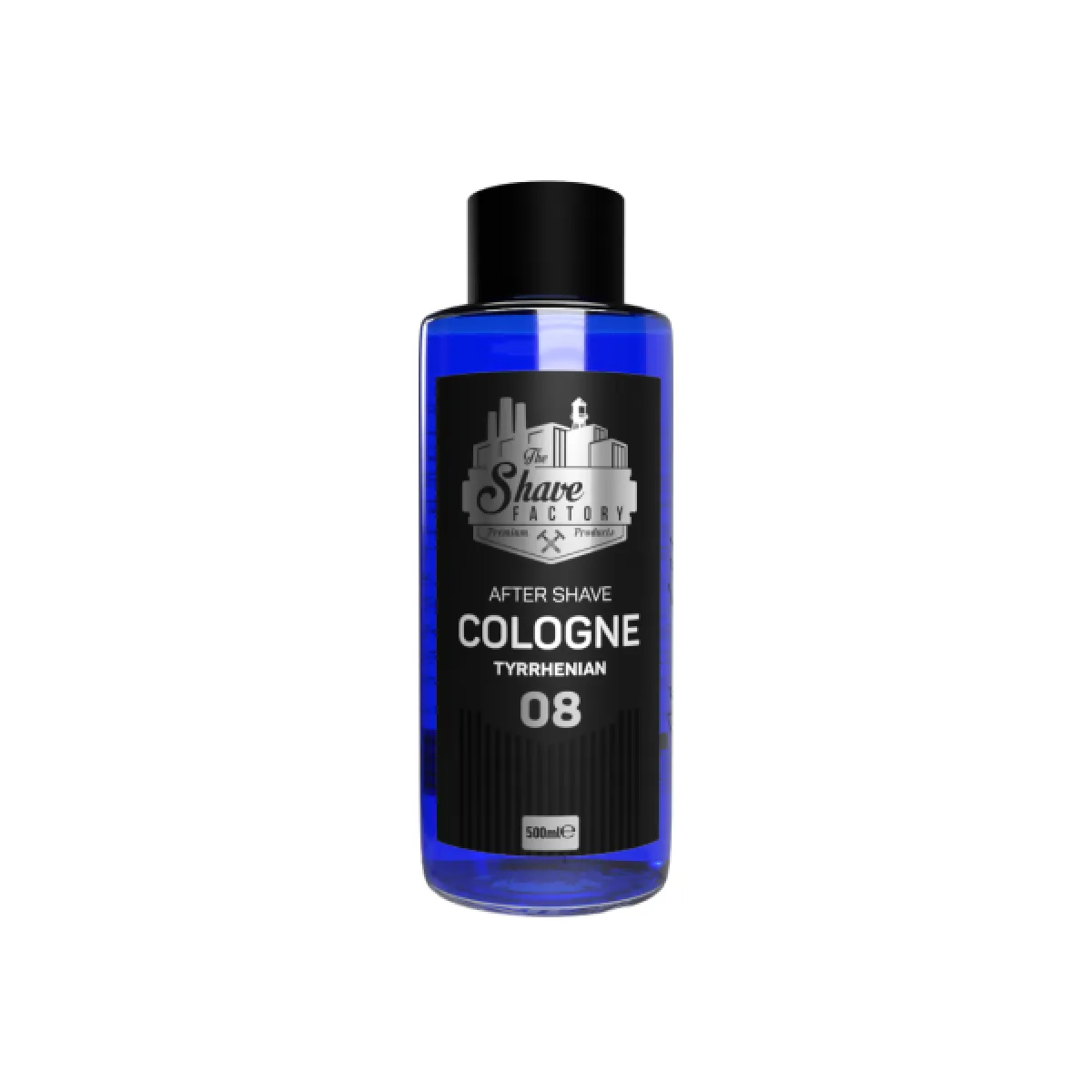The Shave Factory - Tyrrhenian 08 After Shave Cologne - Perfumowana Woda Kolońska w szklanej butelce po goleniu 500ml