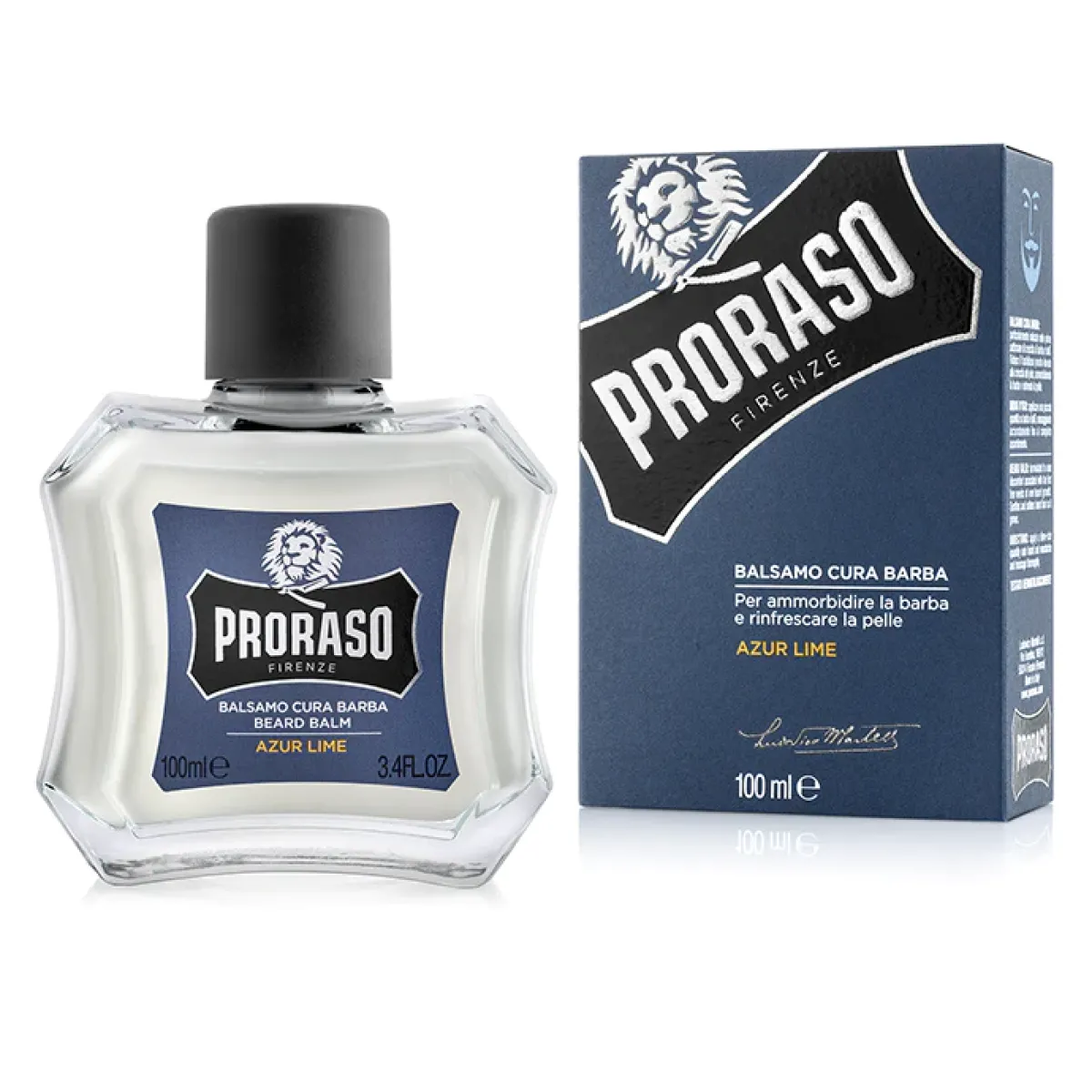 Proraso - Azur Lime - Beard Kit, Zestaw do pielęgnacji brody, na prezent w metalowej puszce