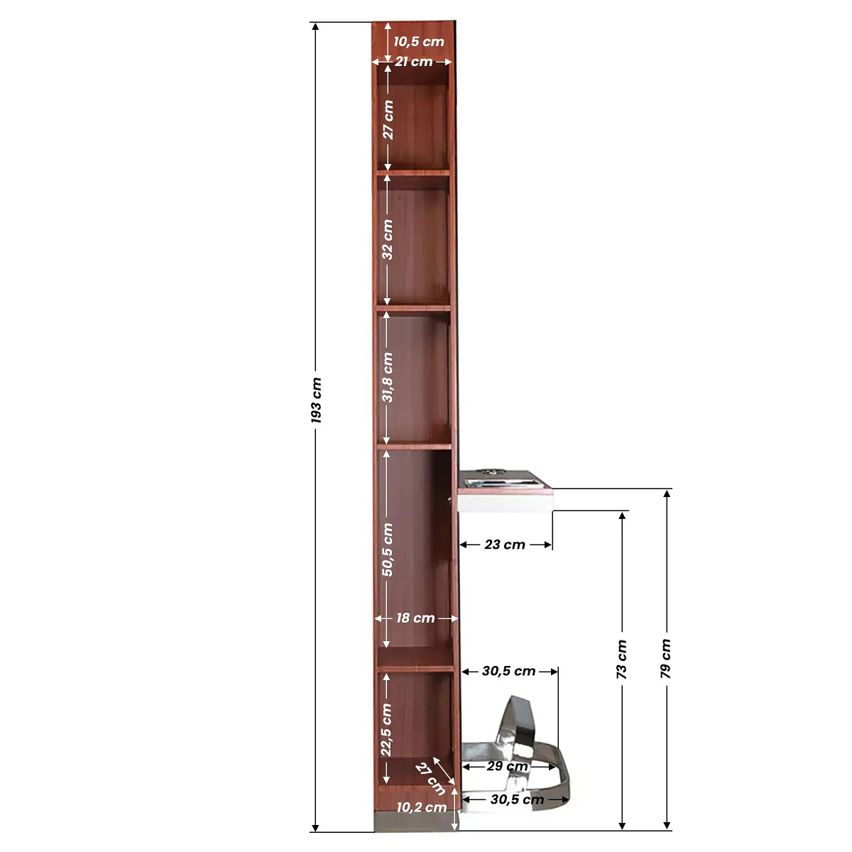 Konsola fryzjerska Gabbiano B058 Czereśnia