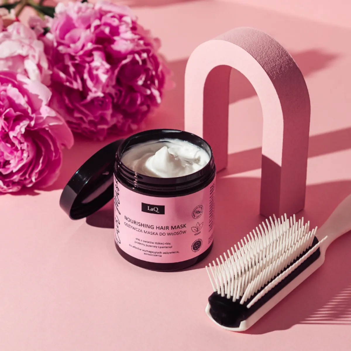 LaQ - Odżywcza Wegańska maska odżywcza do włosów wymagających odżywienia i wzmocnienia Piwonia - Piwonia 250ml