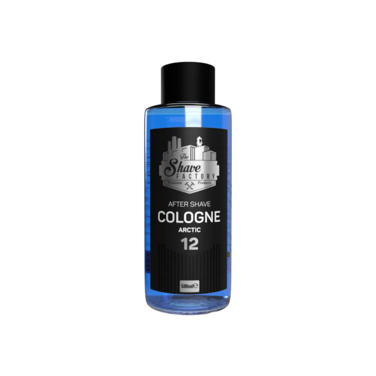 The Shave Factory - Arctic 12 After Shave Cologne - Perfumowana Woda Kolońska w szklanej butelce po goleniu 500ml
