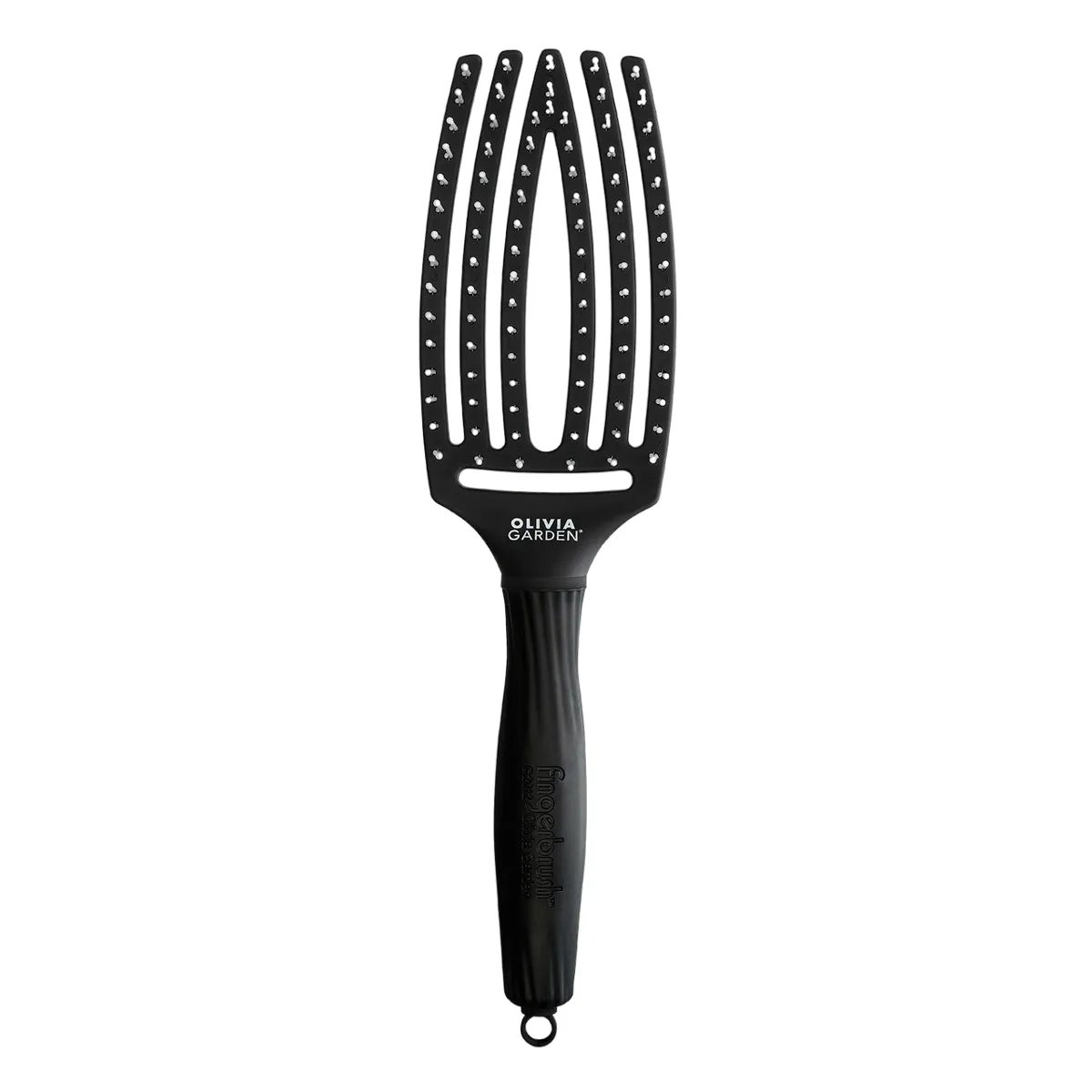 Olivia Garden - Fingerbrush Black Combo Medium - Szczotka do Włosów