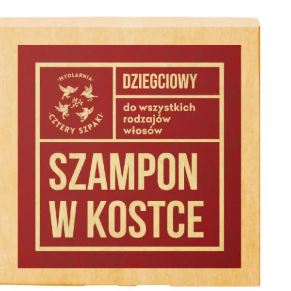 Cztery Szpaki - Uniwersalny Szampon Dziegciowy - Naturalny szampon do włosów w kostce 75g