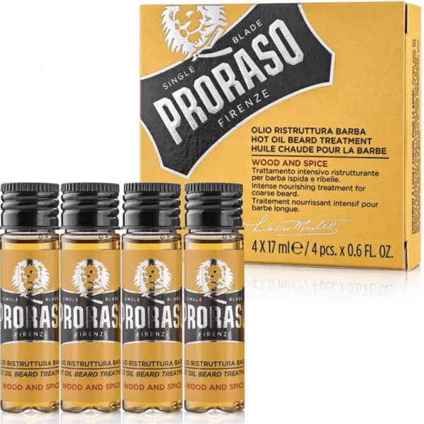 Proraso - Wood & Spice - Olejek do brody 4x 17ml