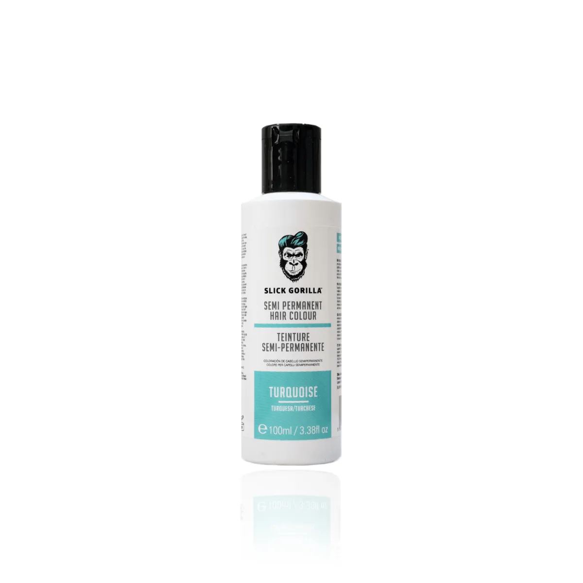 Slick Gorilla - Semi Permanent Hair Colour, Turquoise - Męska farba w turkusowym kolorze do włosów rozjaśnianych 100ml