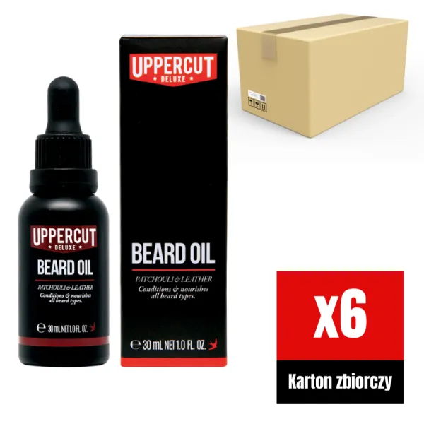 Uppercut Deluxe - Beard Oil - Olejek do brody KARTON 6x30ml