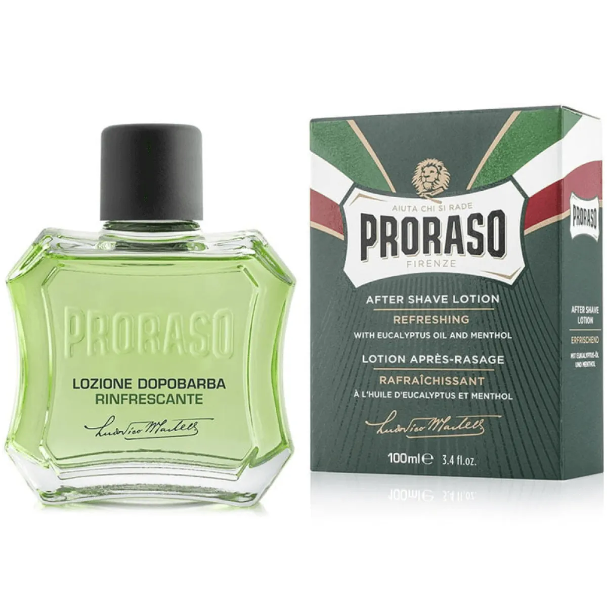 Proraso - Refreshing, linia Zielona - Aftershave, Woda po goleniu 100ml