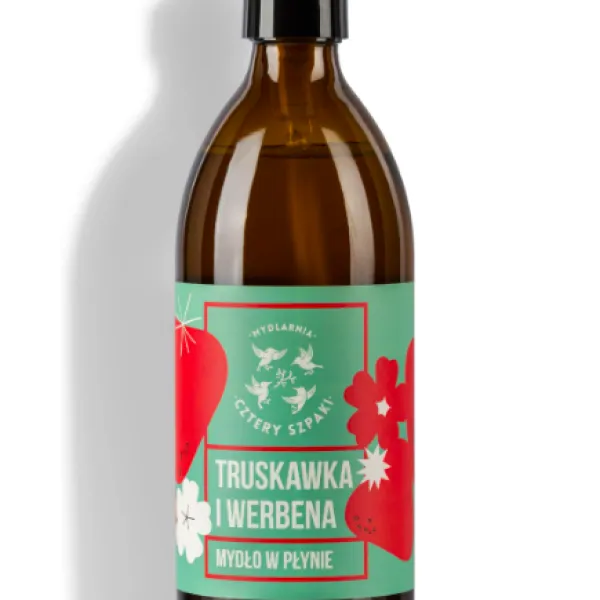 Cztery Szpaki - Truskawka i Werbena - Naturalne mydło w płynie 500ml