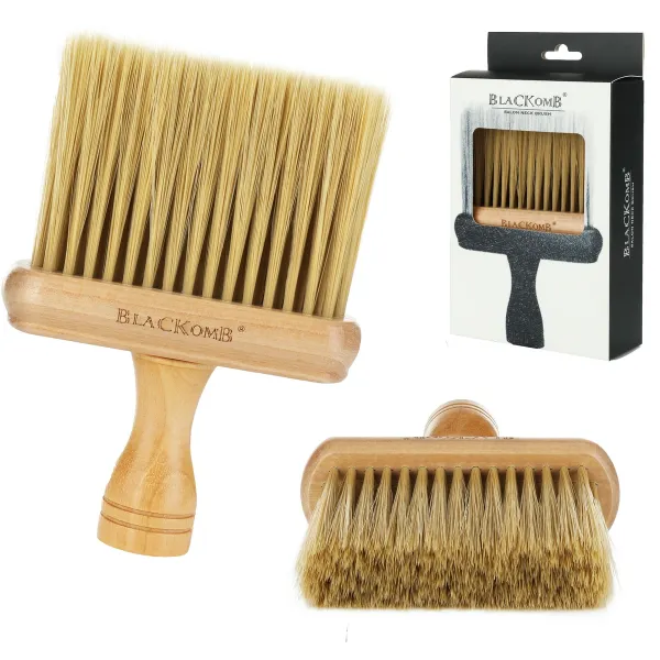 BlaCKomb - Salon Neck Brush - Szczotka, karkówka na drewnianej rączce