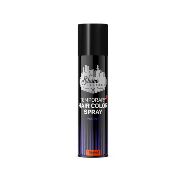 The Shave Factory - Temporary Hair Colour Spray Purple - Tymczasowy, koloryzujący spray do włosów, fioletowy 150ml
