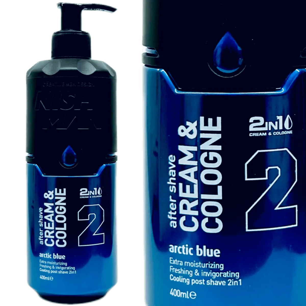 Nishman - Aftershave Cream & Cologne 2in1 Arctic Blue 2 - Balsam po goleniu 400ml