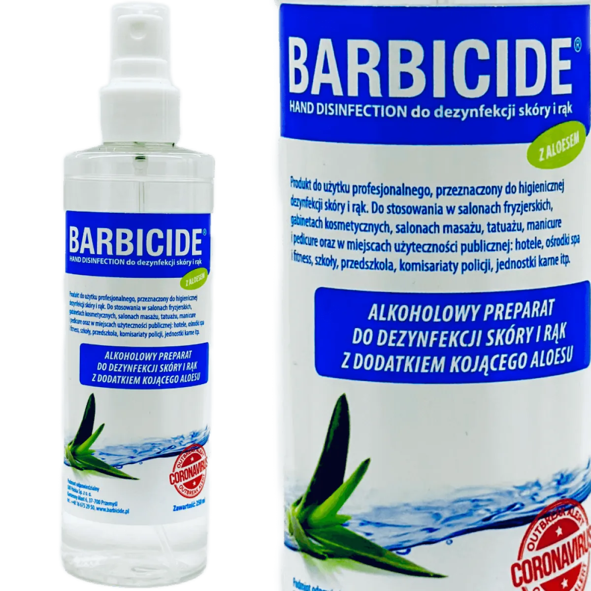 Barbicide - Hand Spray Disinfection - Płyn do dezynfekcji skóry i rąk 250ml