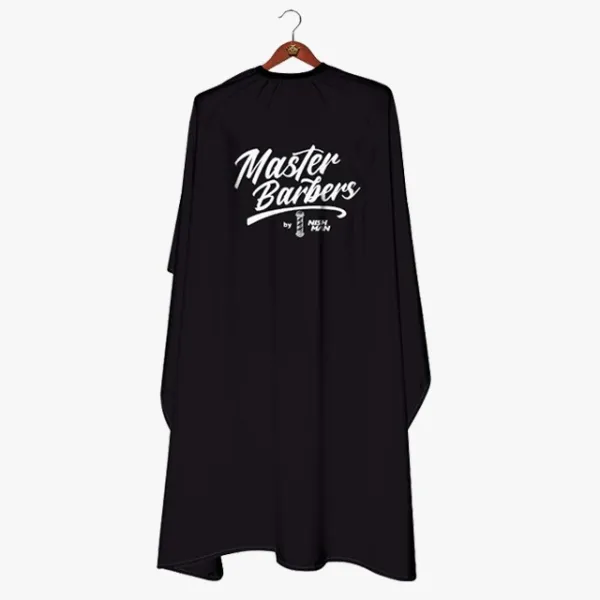 Nishman - Barber Cape Master Barbers - Peleryna Fryzjerska, Czarna