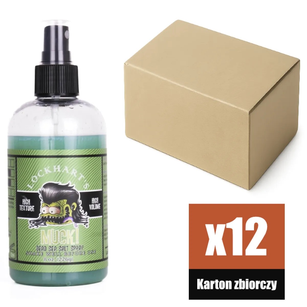 Lockhart's - MUCK! Dead Sea Salt Spray - Sól morska do włosów KARTON 12x237ml