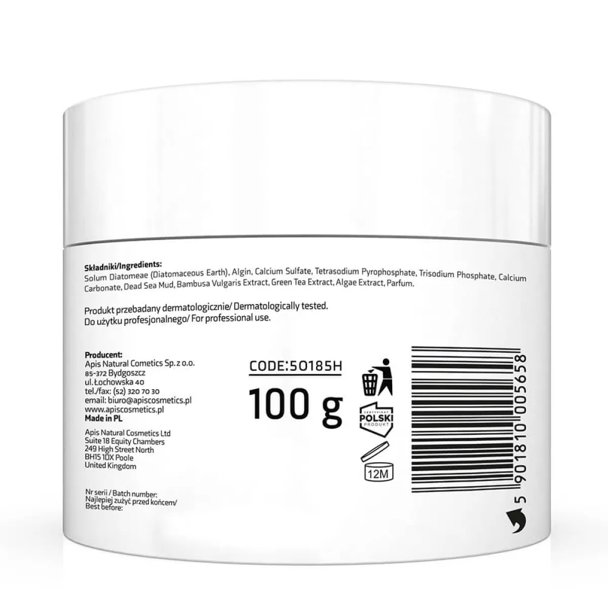 Apis - Acne-Stop - Algowa Maska do Twarzy dla Cery Trądzikowej 100g