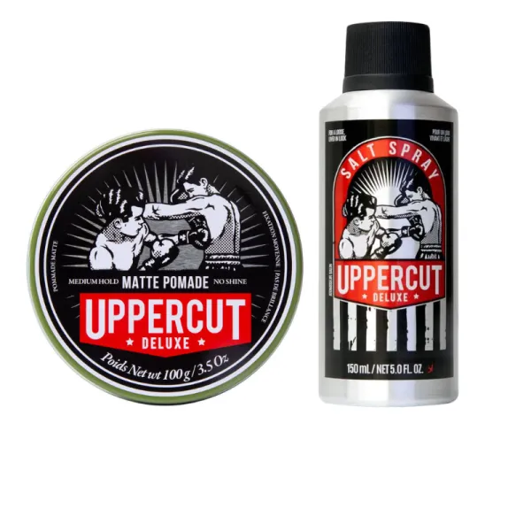 Uppercut Deluxe - Matte Pomade 100g + Sea Salt 150 ml - Zestaw