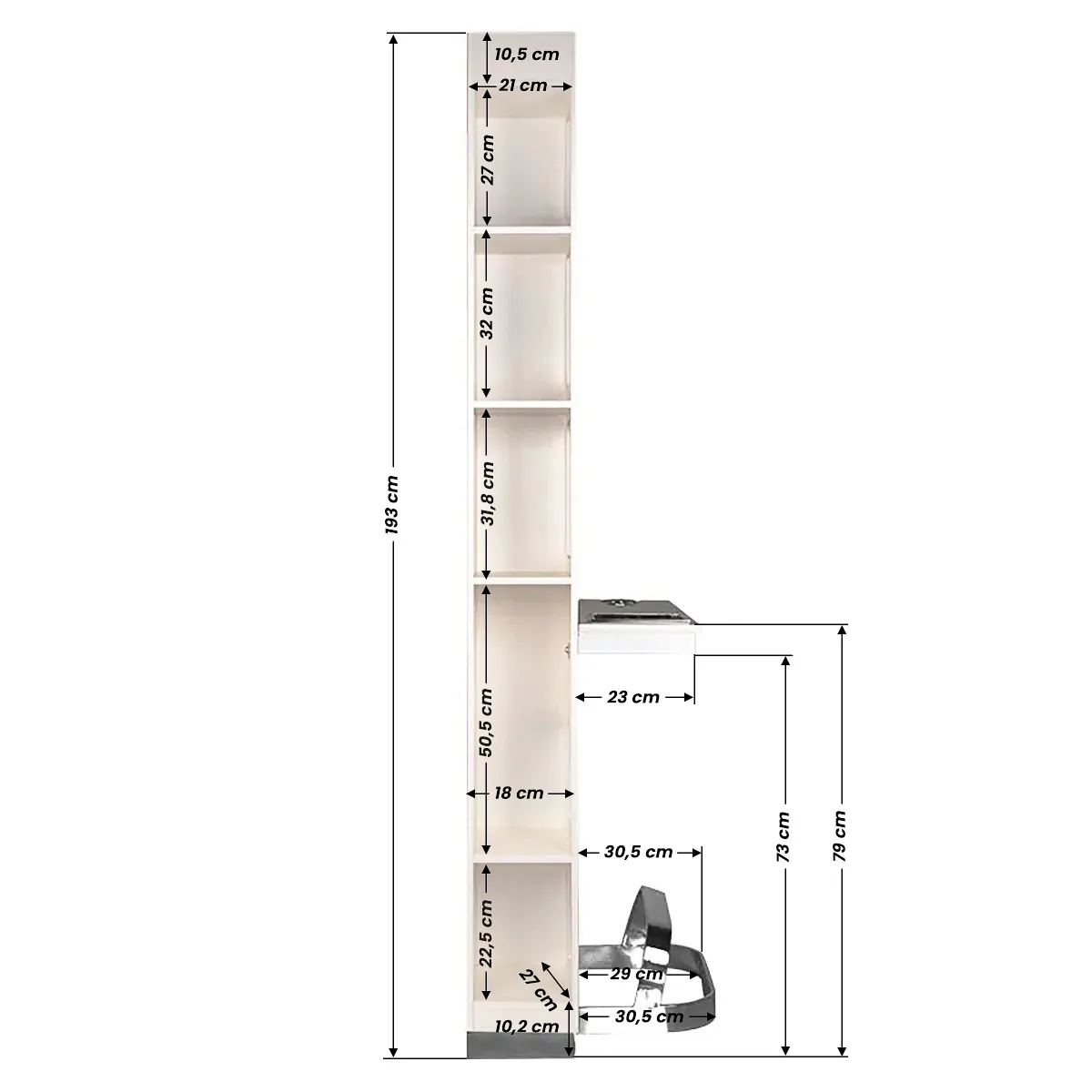 Konsola fryzjerska Gabbiano B058 perłowa