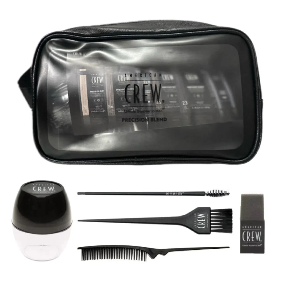 American Crew - Precision Blend - Zestaw pędzli i pojemnik do repigmentacji w kosmetyczce