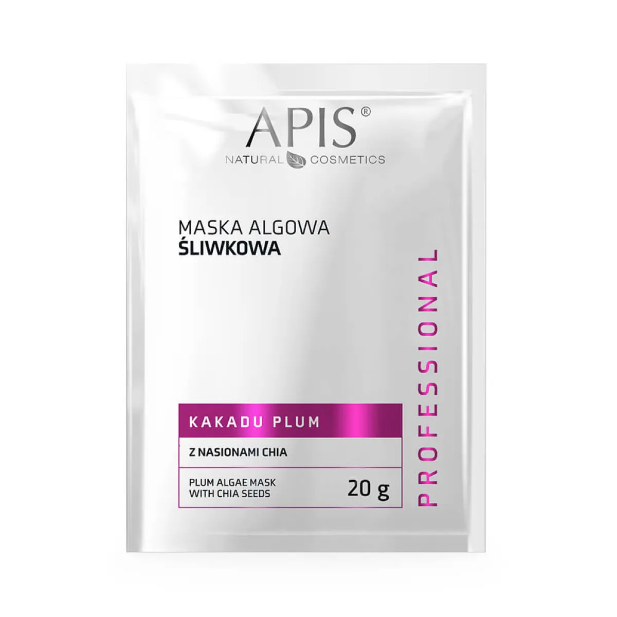 Apis - Kakadu Plum _ Śliwkowa maska do twarzy, algowa z nasionami chia 20g