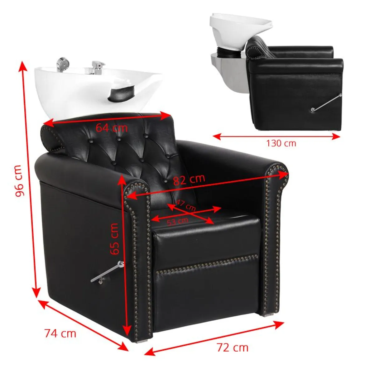 Myjnia fryzjerska Gabbiano Berlin Lux czarna