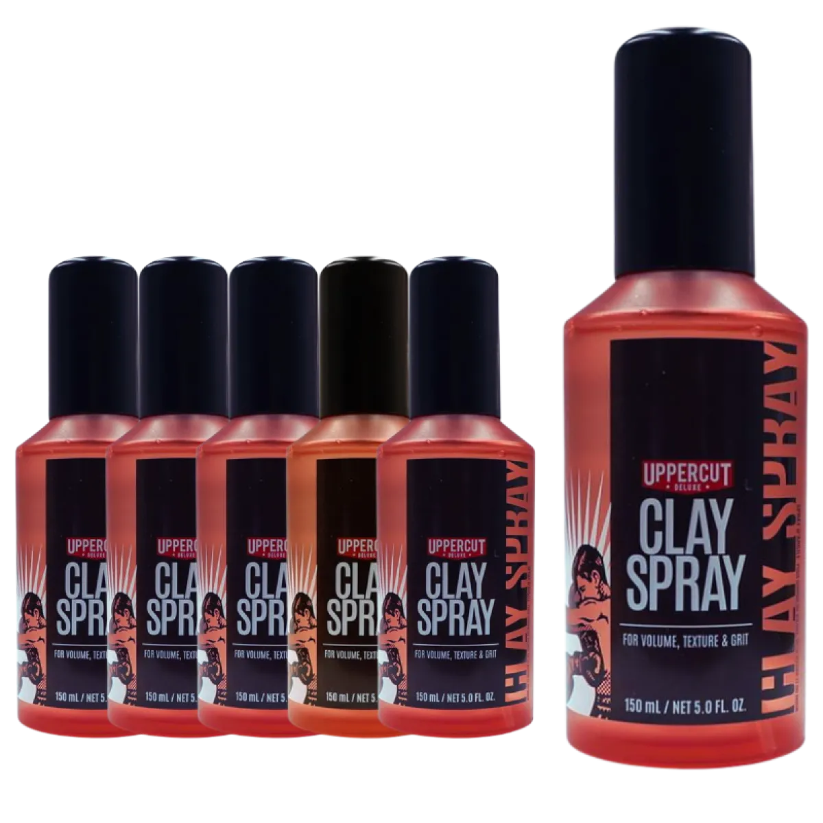 Uppercut Deluxe - Pakiet Clay Spray - Tonik do włosów 6 szt.