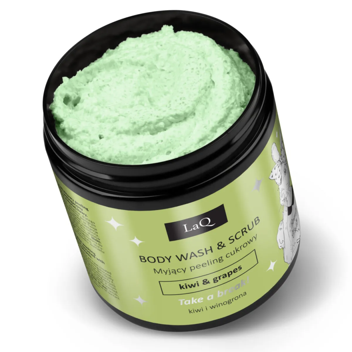 LaQ - Kiwi i winogrona - Naturalny peeling myjący  220g