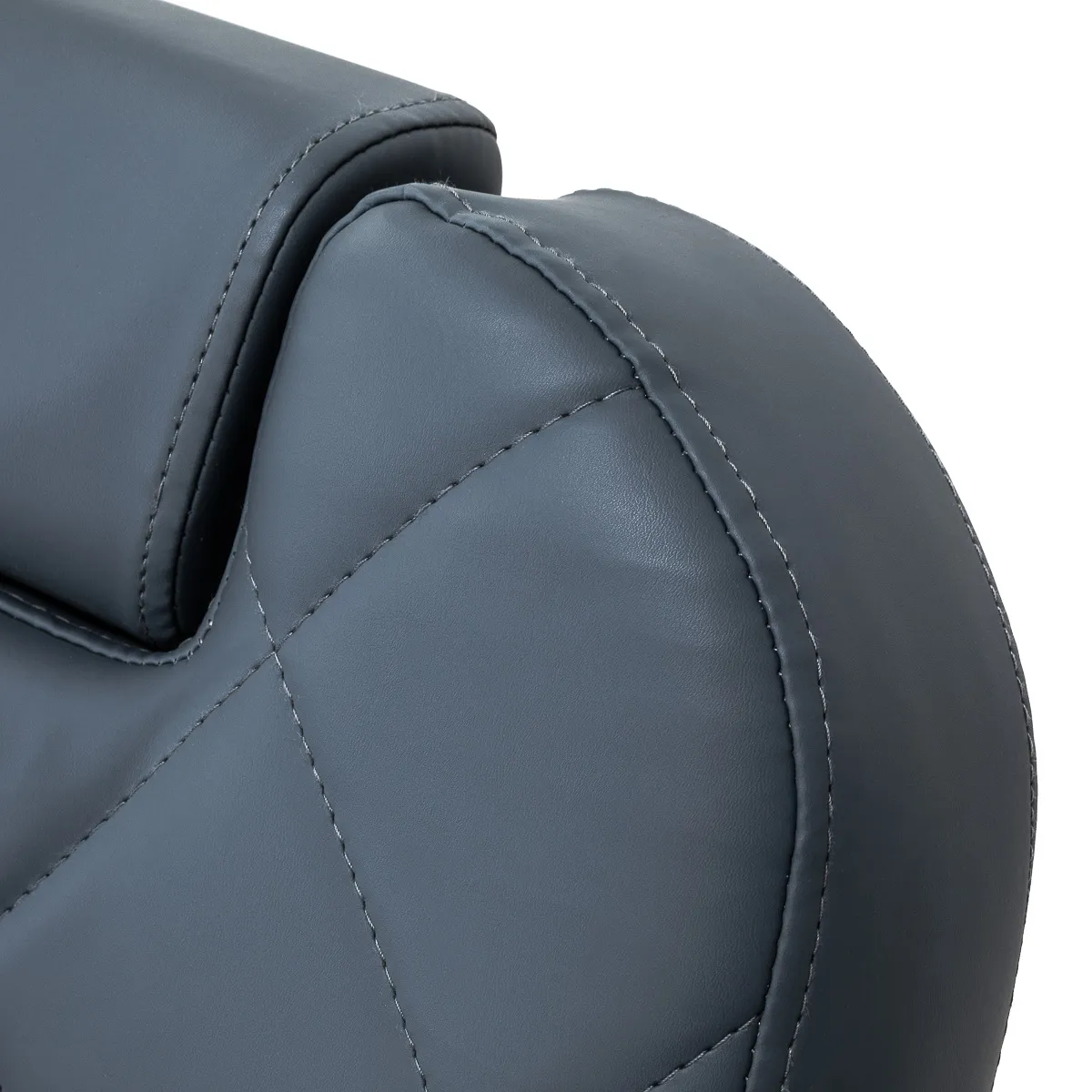 Fotel barberski Gabbiano Bruno szary z czarną podstawą