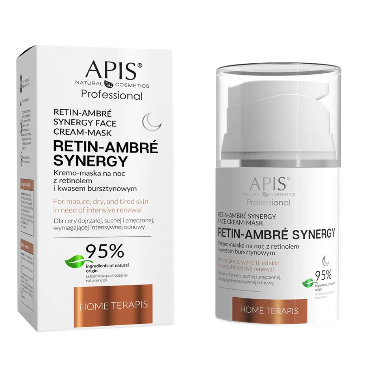 Apis - Retin - Ambre Synergy Home Terapis - Kremo-maska na noc z retinolem i kwasem bursztynowym do twarzy 50ml