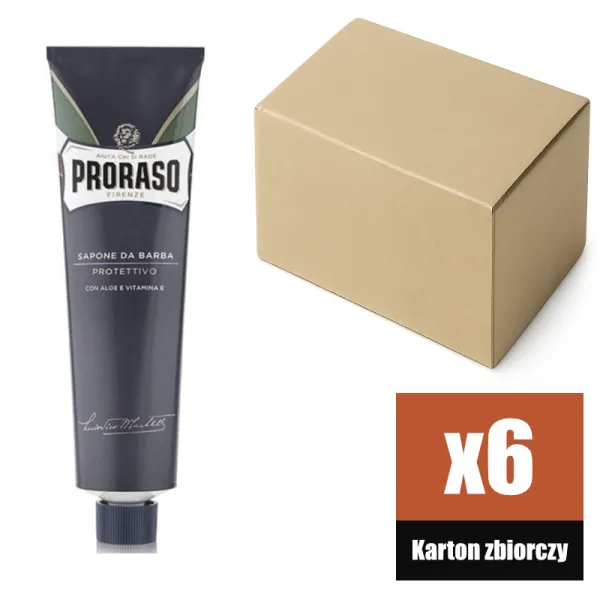Proraso - Protective, linia Niebieska - Krem do golenia w tubie KARTON 6x150ml