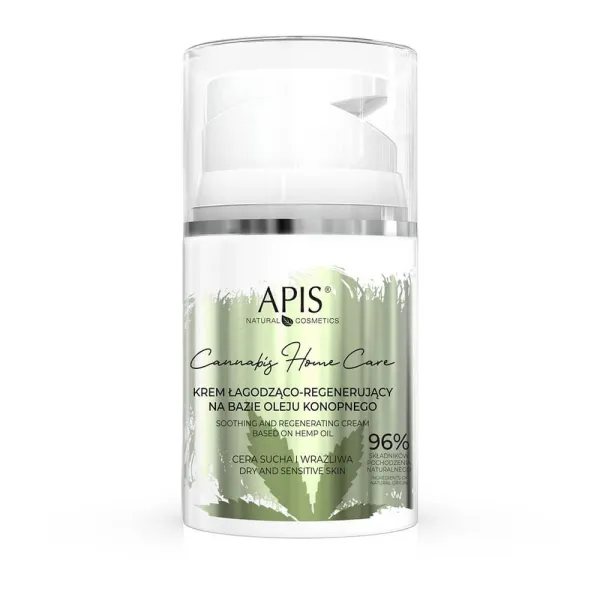 Apis - Cannabis Home Care - Krem Łagodząco-regenerujący do twarzy na bazie oleju konopnego 50ml