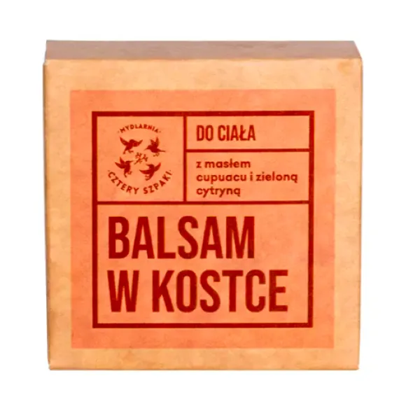 Cztery Szpaki - Balsam do ciała w kostce z masłem Cupuacu i zieloną cytryną 55g