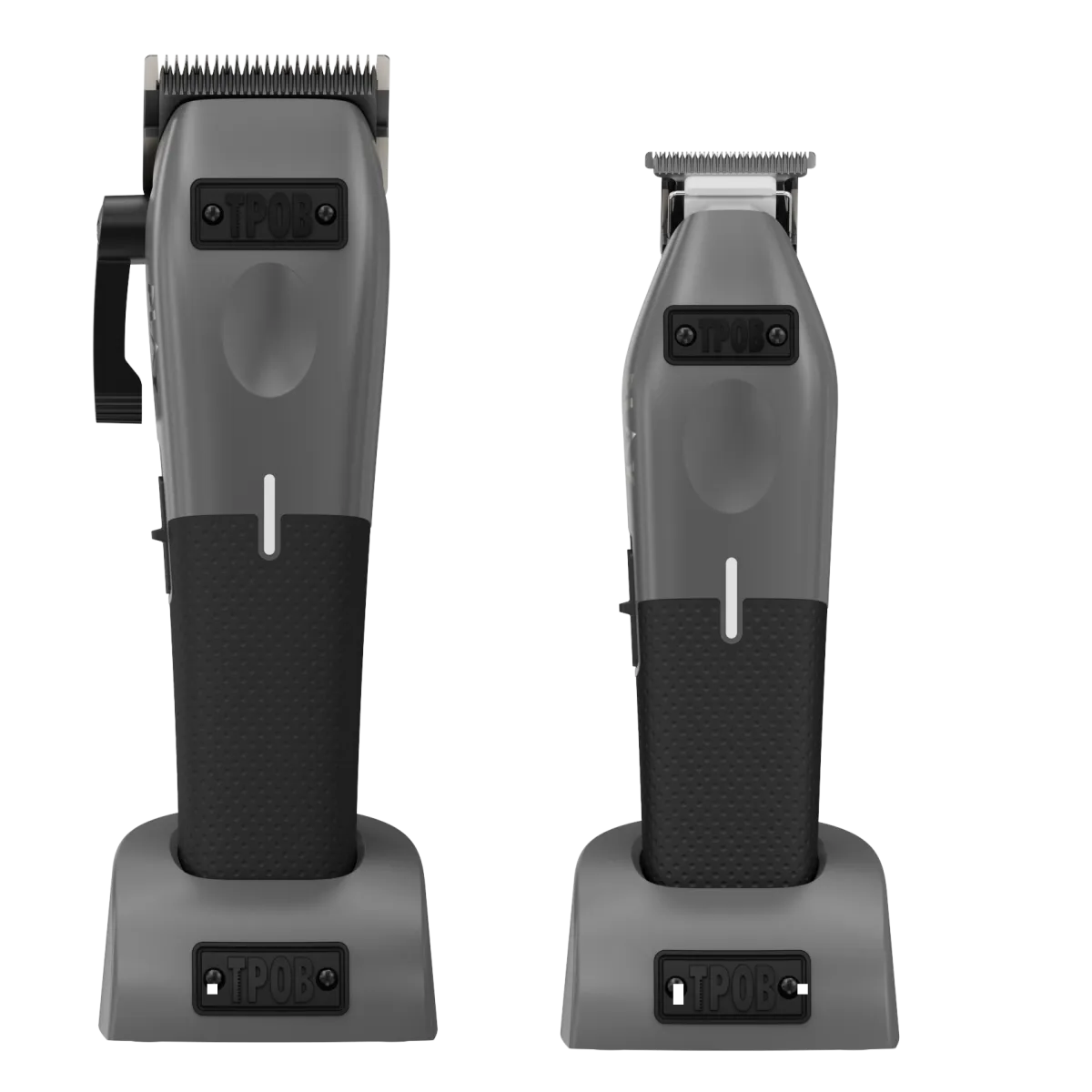TPOB - Play Gun Metal Grey Bundle (Clipper & Trimmer) - Zestaw barberski, Gun Metal Grey